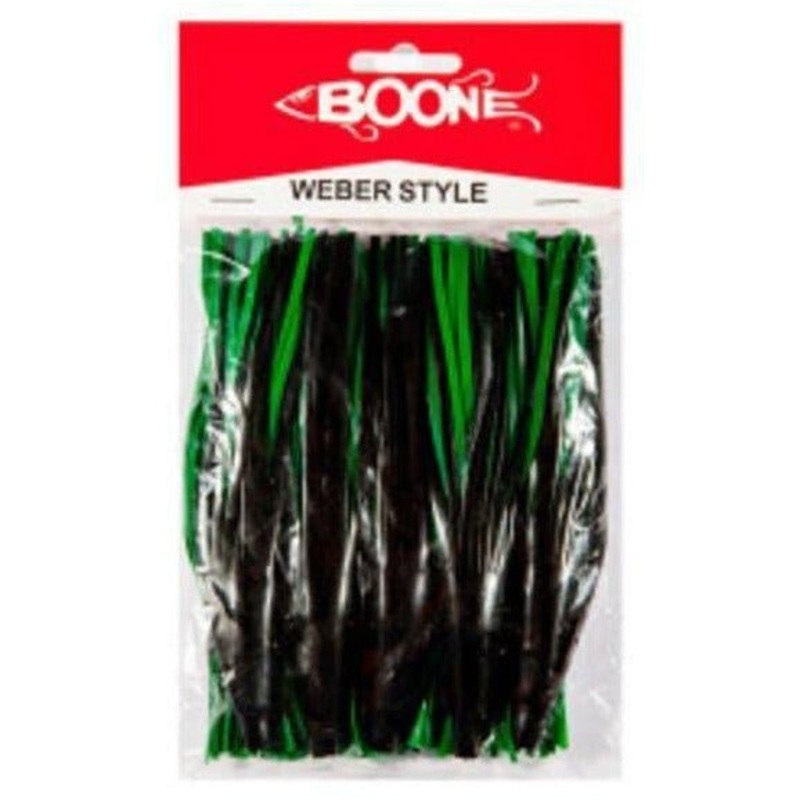 Boone Tuna Tail Weber Style Skirt 5-1/2 Green/Black Qty 5