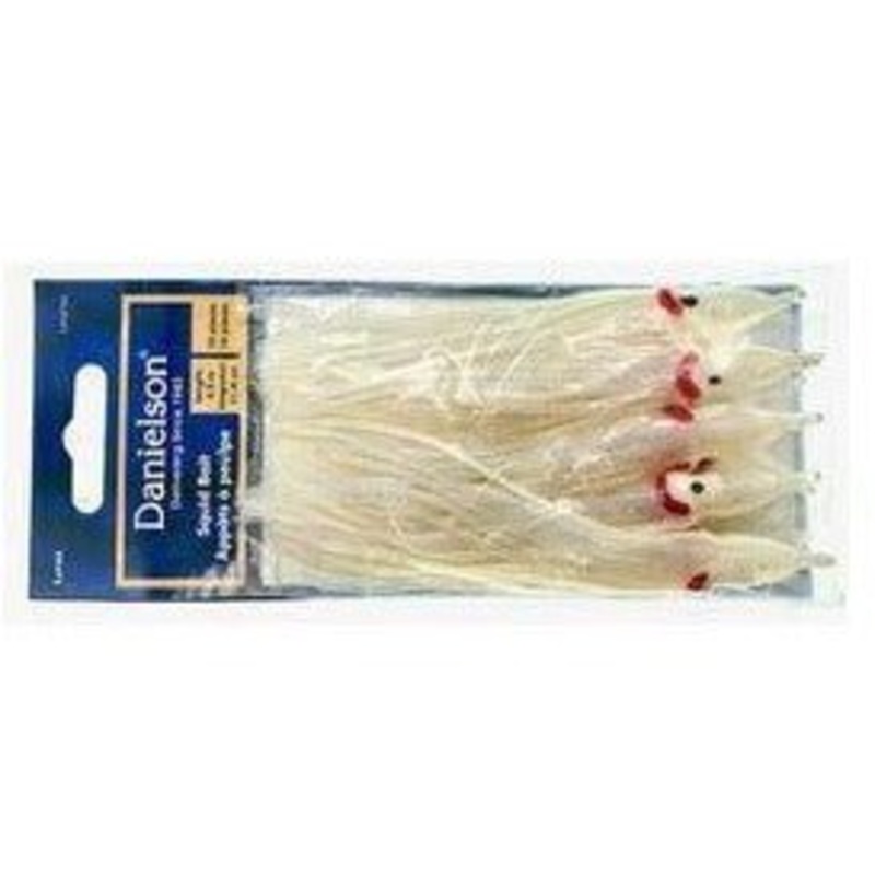 Danielson Squid Bait 4.5 Pearl w/Glow St Qty 10