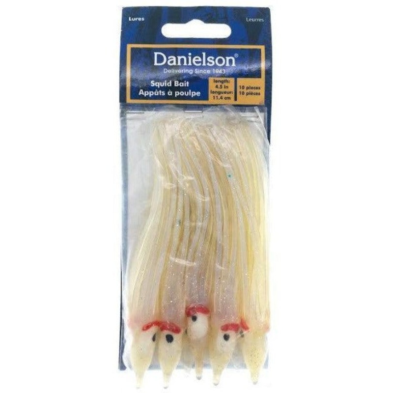 Danielson Squid Bait 4.5 UV Pearl 10pk