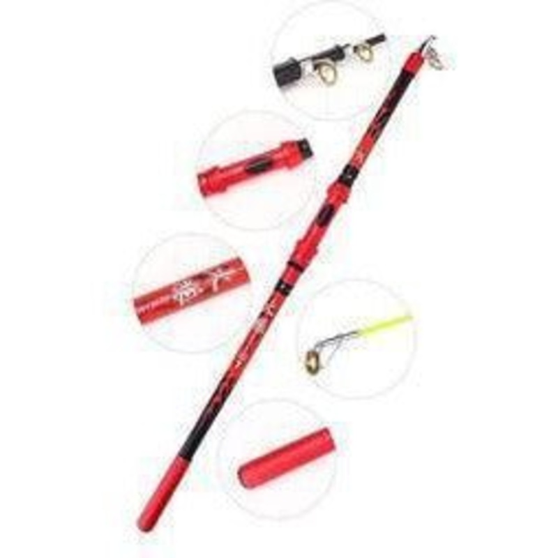FAS TAIGEK Carbon Fiber Telescopic Surf Rod 118 BLK/RD