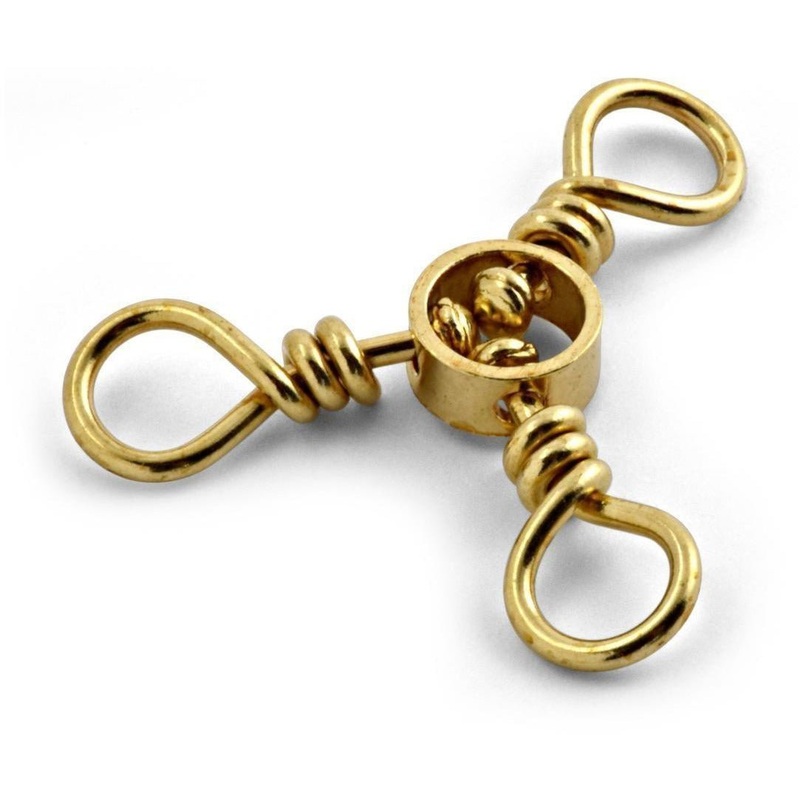 Hurricane TWS1/0-6 Brass 3 Way Swivel Size 1/0 Qty 6