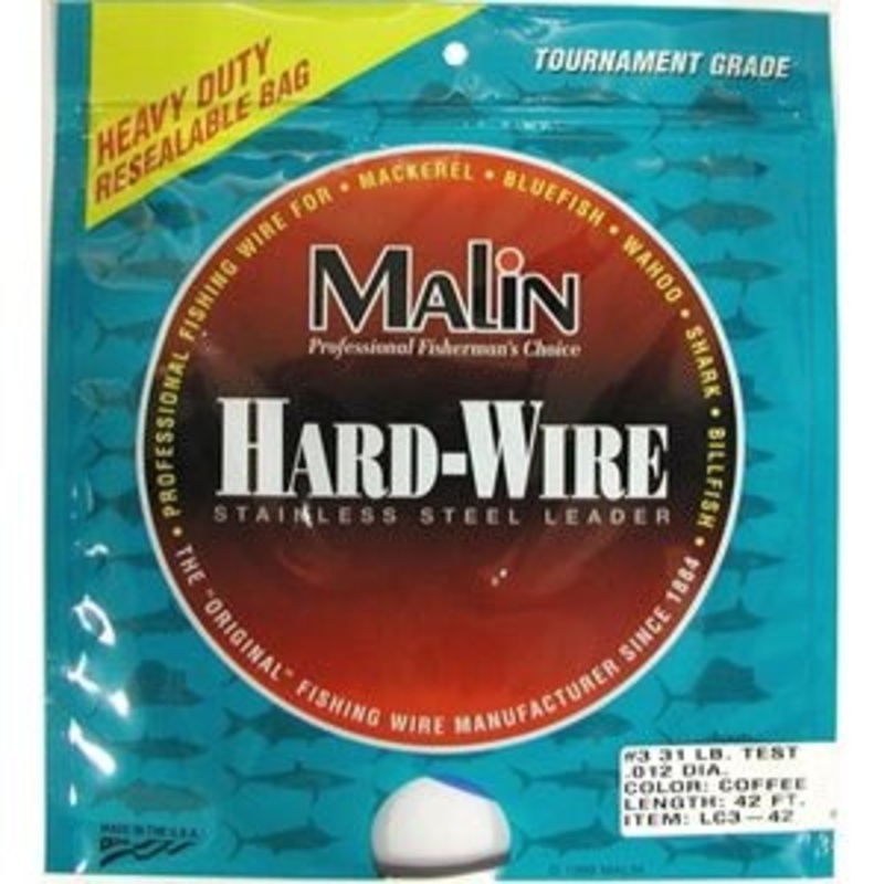 Malin Hard Wire Single Strand Stainless Steel Leader