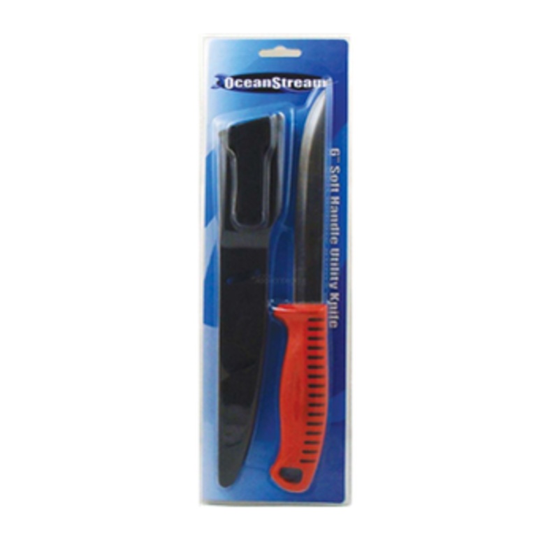 Oceanstream 6' Utility Knife Red With Sheath