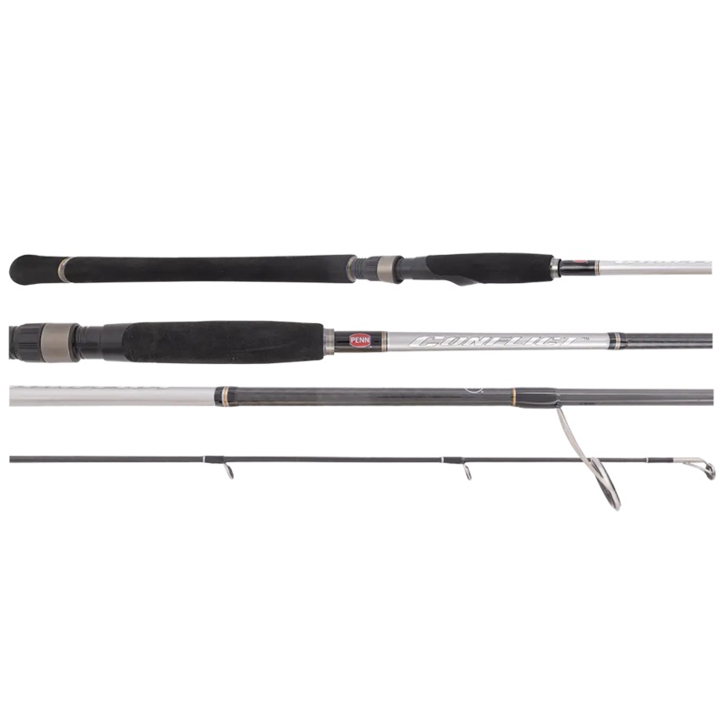 Penn Conflict Spin Rod|6'0'' - 1pc - 6-10kg|6'4'' - 1pc - PE 3-5|7'0'' - 2pc - 2-4kg|7'1'' - 2pc - 4-8kg|7'2'' - 2pc - 6-10kg|7'3'' - 2pc - 3-6kg|7'6'' - 2pc - 6-10kg|10'6'' - 2pc - 3-7kg|12'0'' - 2pc - 8-12kg