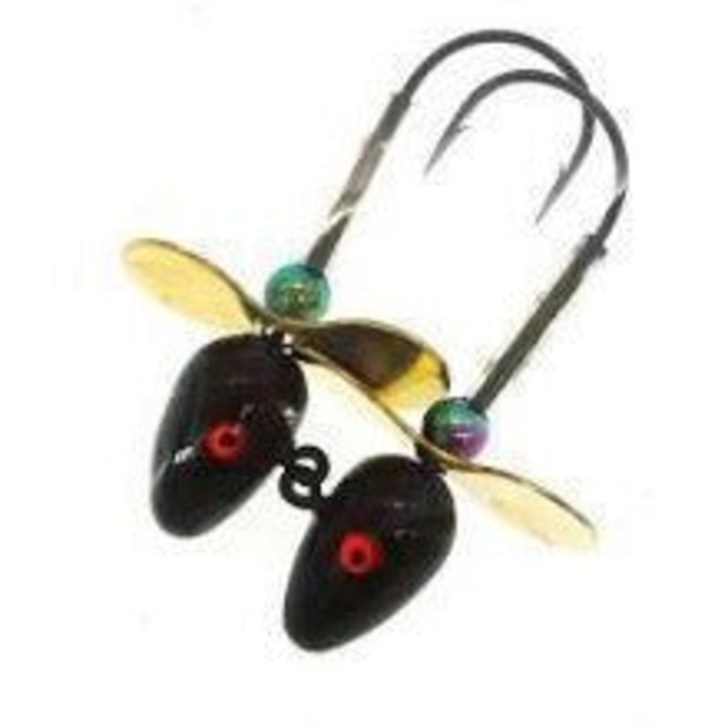 Propagator Bullethead Propeller Jig 1/2 oz. Green Pumpkin Gold Prop Qty 2