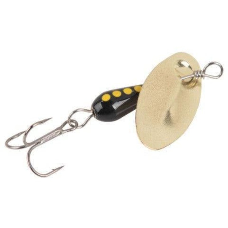 South Bend Techny Spin 3/8 Oz #9 Blk/Ylw Spot Gold