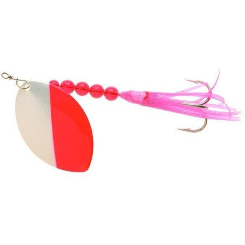 Yakima Bait Bob Toman Cascade UV Squid Spinner, 5, White Red Pink