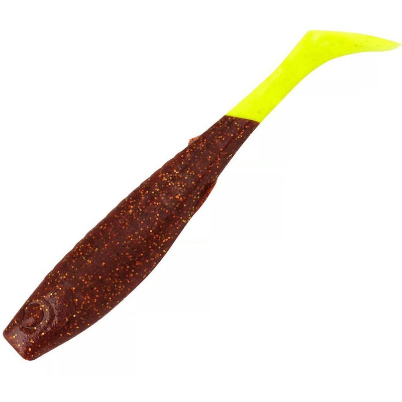 Berkley Gulp Paddleshad 4 Rootbeer Gold Chartreuse QTY 4