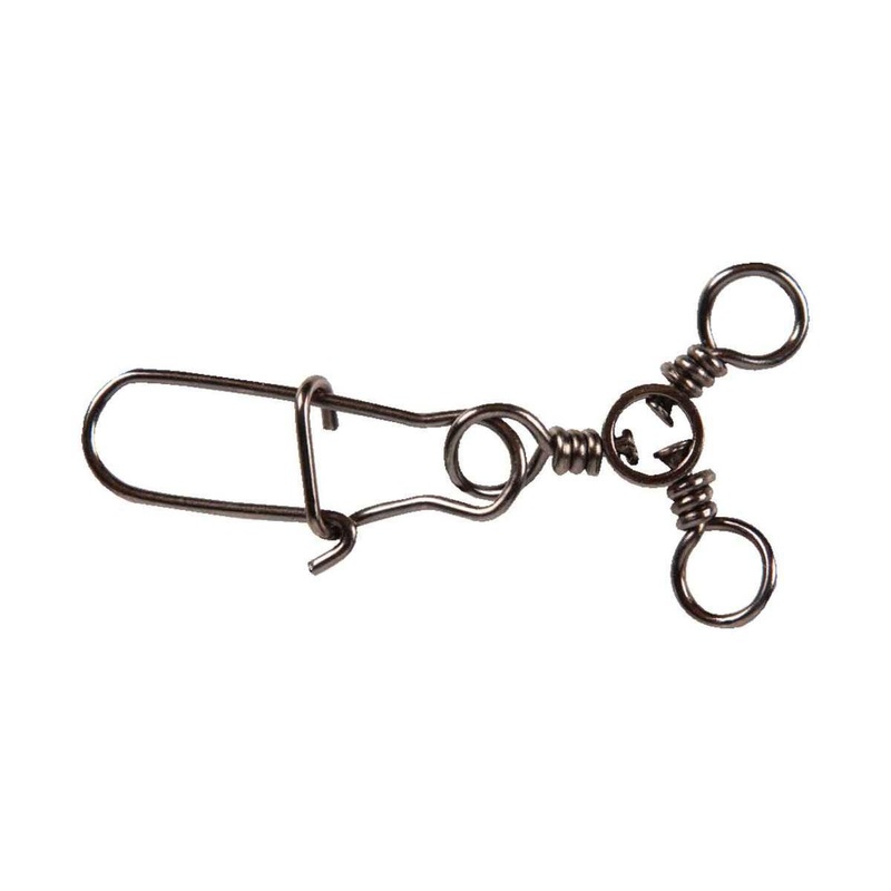 Eagle Claw 3-Way Swivels w Dual Lock Snap 02161 Black QTY 3