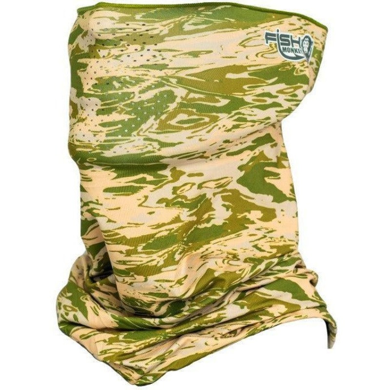 Fish Monkey Performance Faceguard Green Water Camo