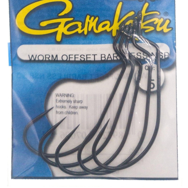 Gamakatsu Offset Barbless Worm Hooks NSB