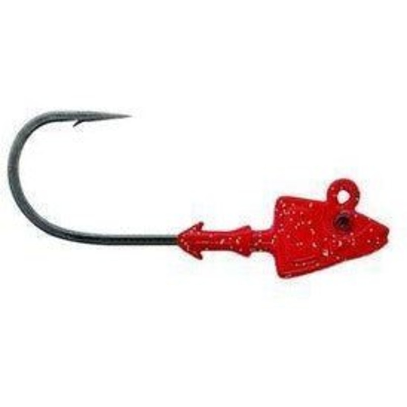 Mustad Elite Series Shad/Darter Head 2X Strong Size 5/0 1 Oz Red/UV Qty 2