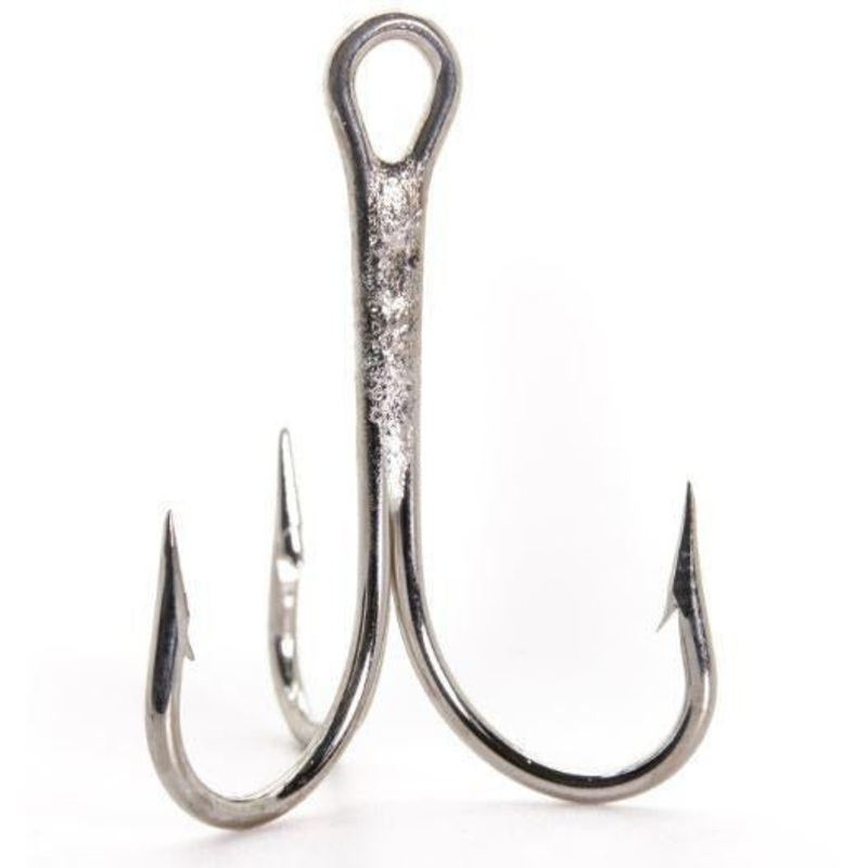 Mustad Treble Hook 2X Strong 3565-Nickel Qty 25