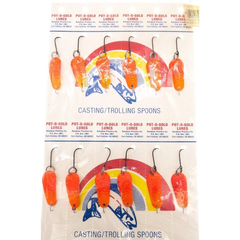 Pot-O-Gold Dan-Dee Size 5 1-1/2 Casting/Trolling Spoon Sunset Card of 12