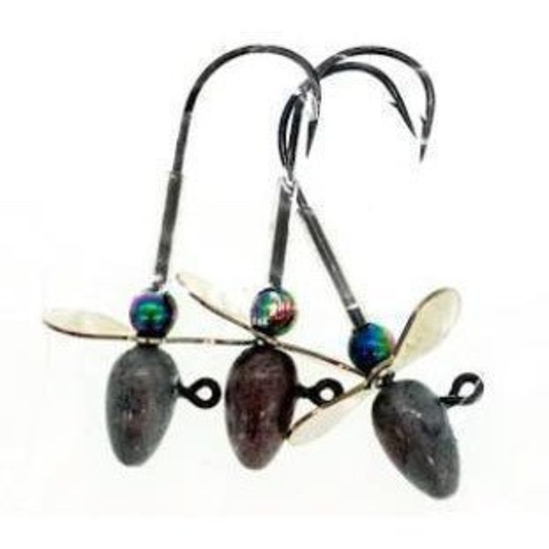 Propagator Bullethead Propeller Jig 1/4 oz. Grey Qty 3