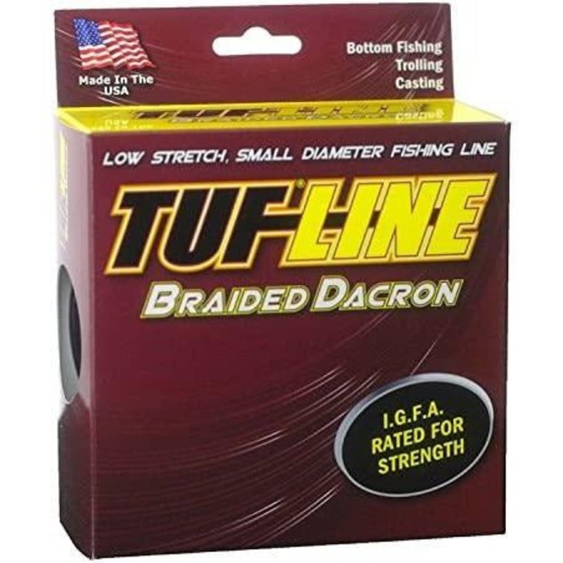 Tuf-Line Braided Dacron|20 lb 300 yds|30 lb 300 yds|50 lb 150 yds|80 lb 150 yds|100 lb 150 yds|160 lb 100 yds|180 lbs 100 yds|200 lbs 100 yds|80 lbs 150 yds|Chartreuse|Orange|Green Spot|Dark Green|Black Spot