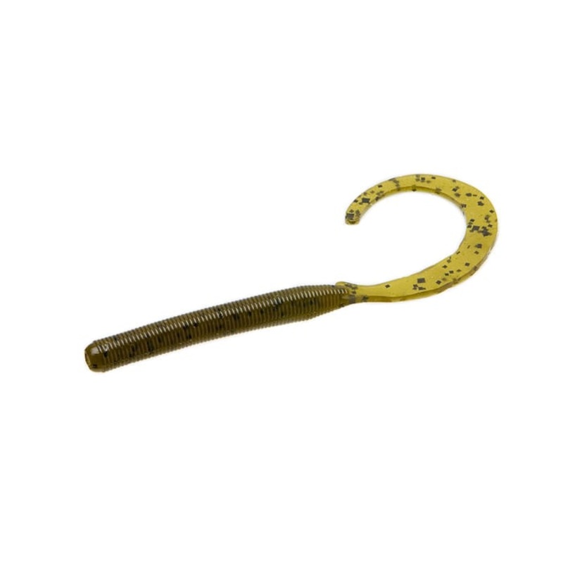 Zoom Curly Tail Worm 4 Qty 20 Green Pumpkin