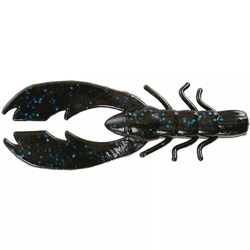 Berkley PowerBait Chigger Craw 4 Black Blue Fleck Qty 9
