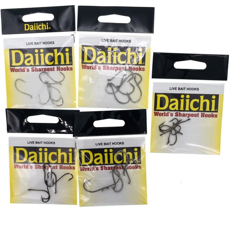 Daiichi Assorted Panfish & Trout Live Bait Hooks 60 Packs of 6 hooks (360 hooks)