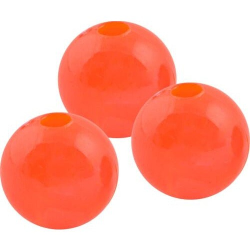 Danielson Round Beads 4mm Fluor Red Qty 110