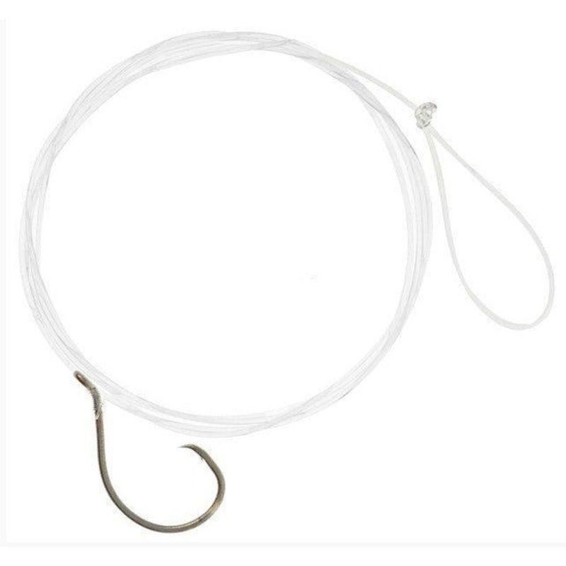 Matzuo 213011-6 18 Fluorocarbon Circle Snell #6 Black Chrome Hook QTY 6