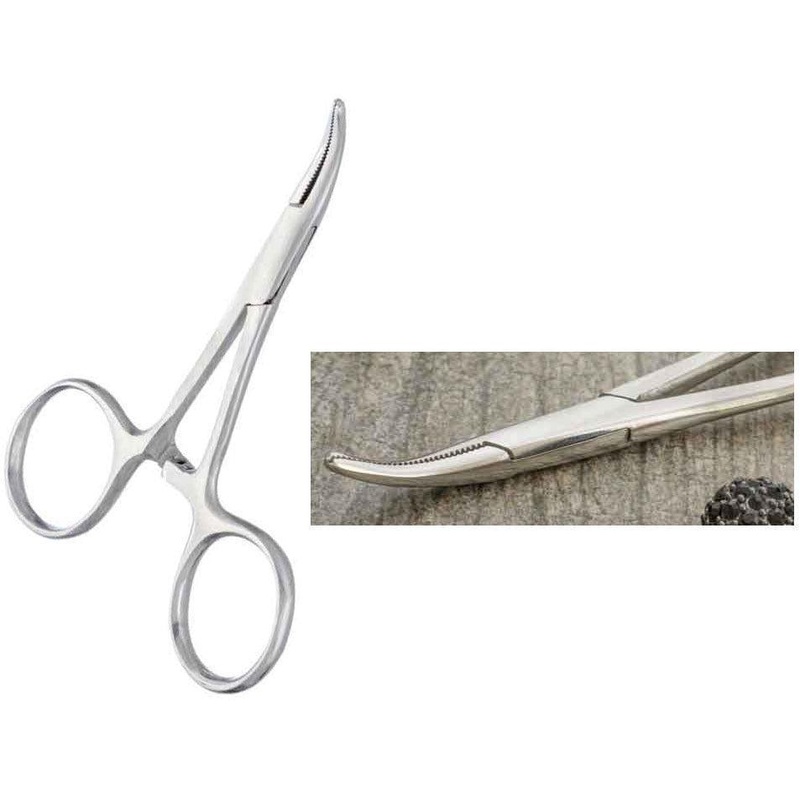 SE Stainless Steel Curved Forceps 3.5 Qty 1