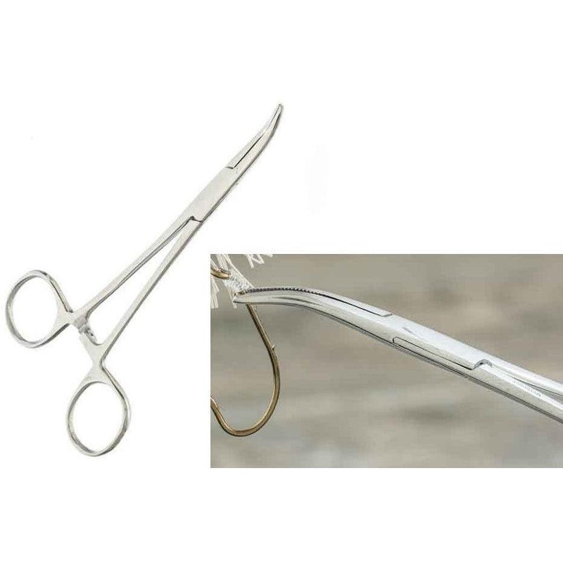 SE Stainless Steel Curved Forceps 5 Qty 1