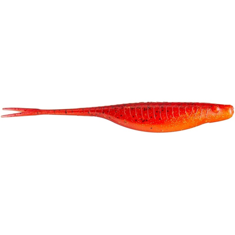 Bass Assassin Vapor Shad 5 Qty 10 Fire Claw