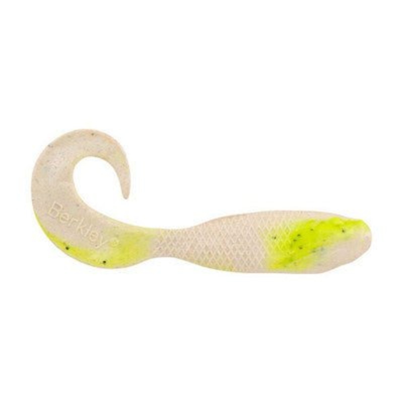 Berkley Gulp Minnow Grub 2 Qty 20 Chartreuse Pepper Neon