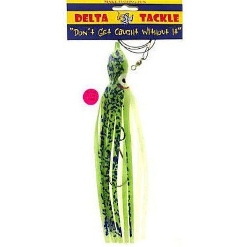 Delta Tackle 04004 Jumbo Squid Rigged 9 Green/Glow