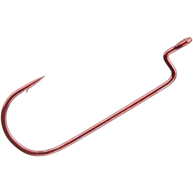 Eagle Claw Lazer Sharp Round Bend Worm Hook Red Qty 5