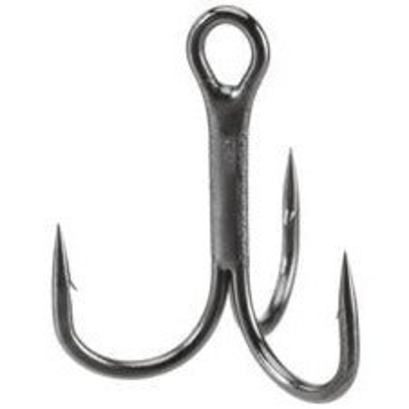 Matzuo 2X Strong X-Round Bend Treble Hooks Qty 5 Black chrome