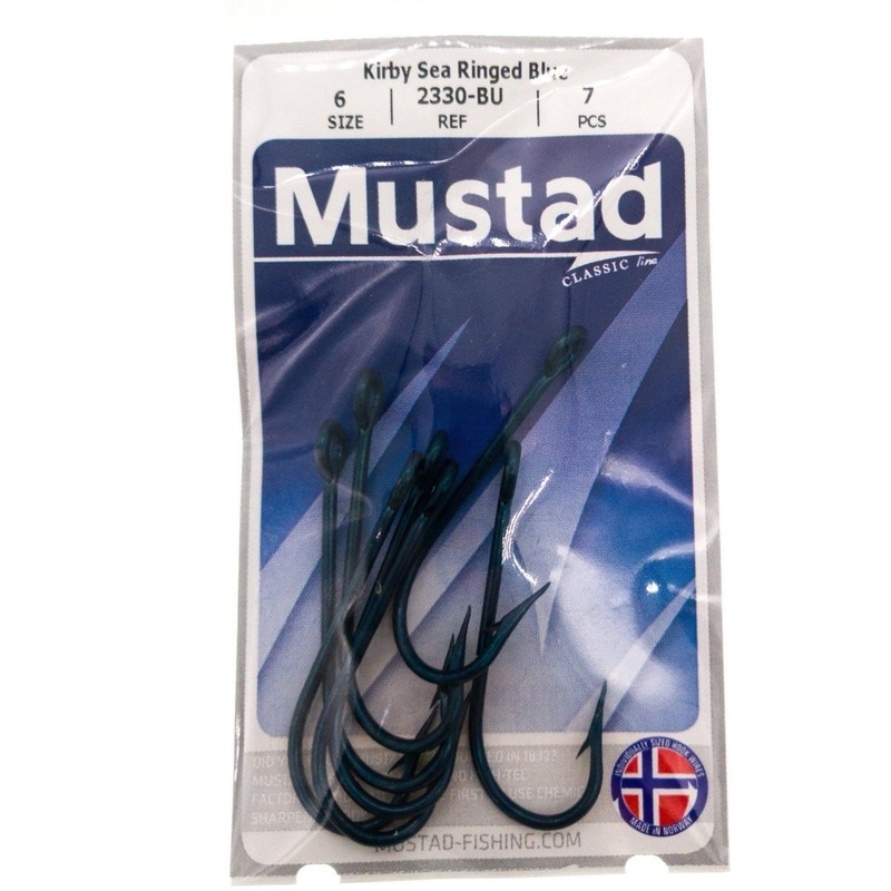 Mustad Kirby Sea Ringed Blue|Size 13 Qty 25|Size 17 Qty 25|Size 18 Qty 25|Size 6 Qty 7