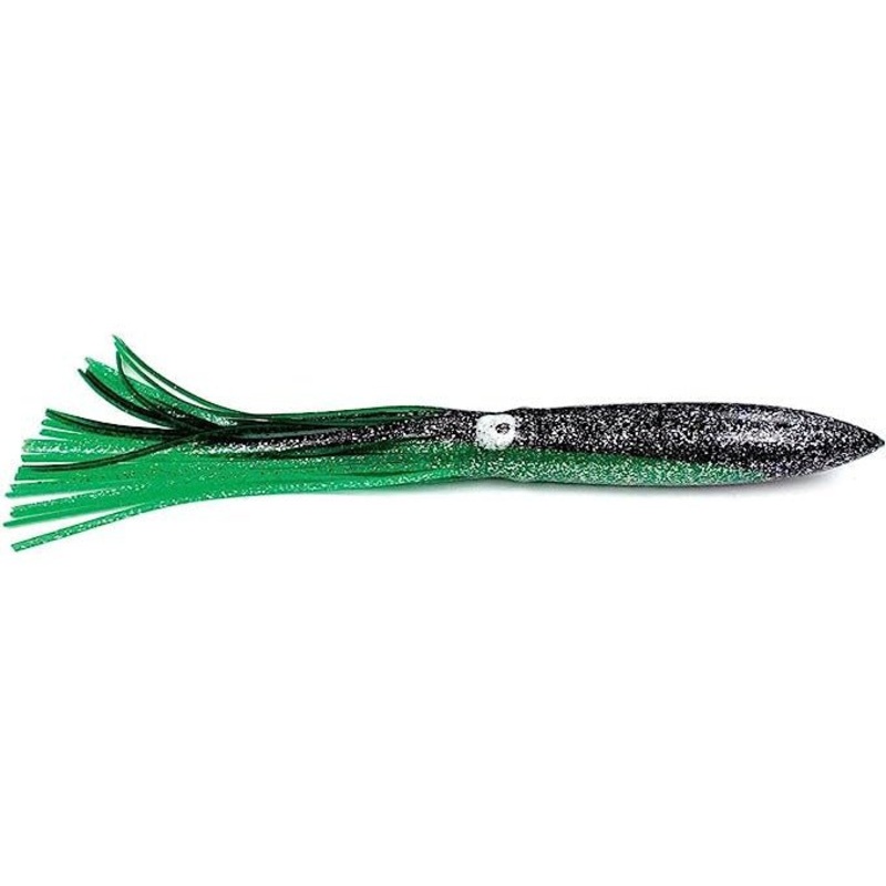 Sea Striker Bulbhead Squid Skirt 9 Green/Black Qty 10