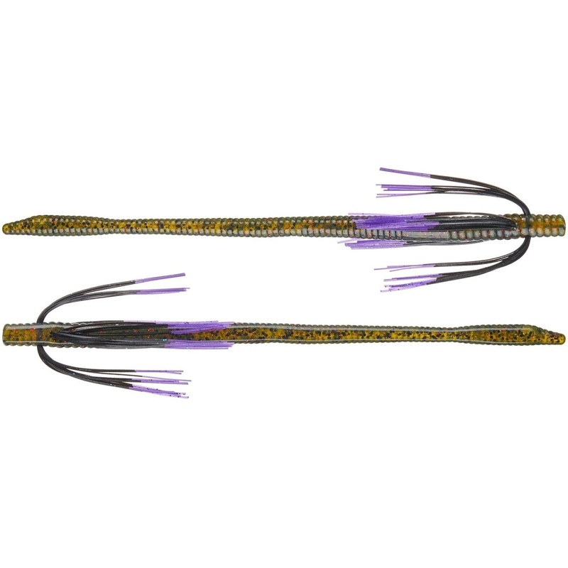 Tightlines UV Whisker Finesse Worm 6 Watermelon Red Flake with Purple Tip Qty 5
