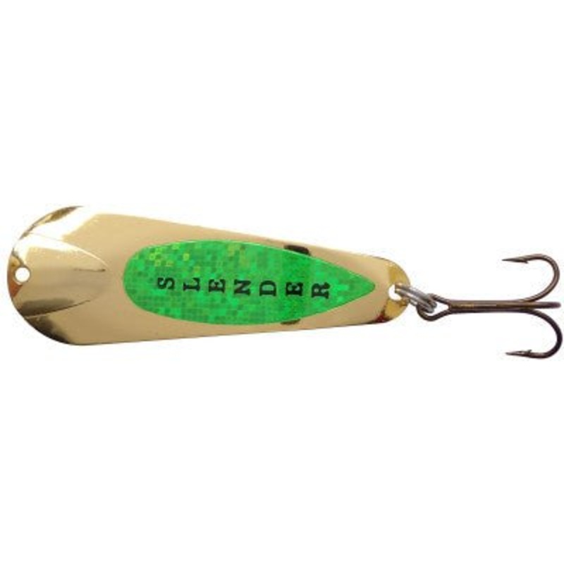 Custom Jigs Slender Spoon 1/8 Oz Gold/Lime