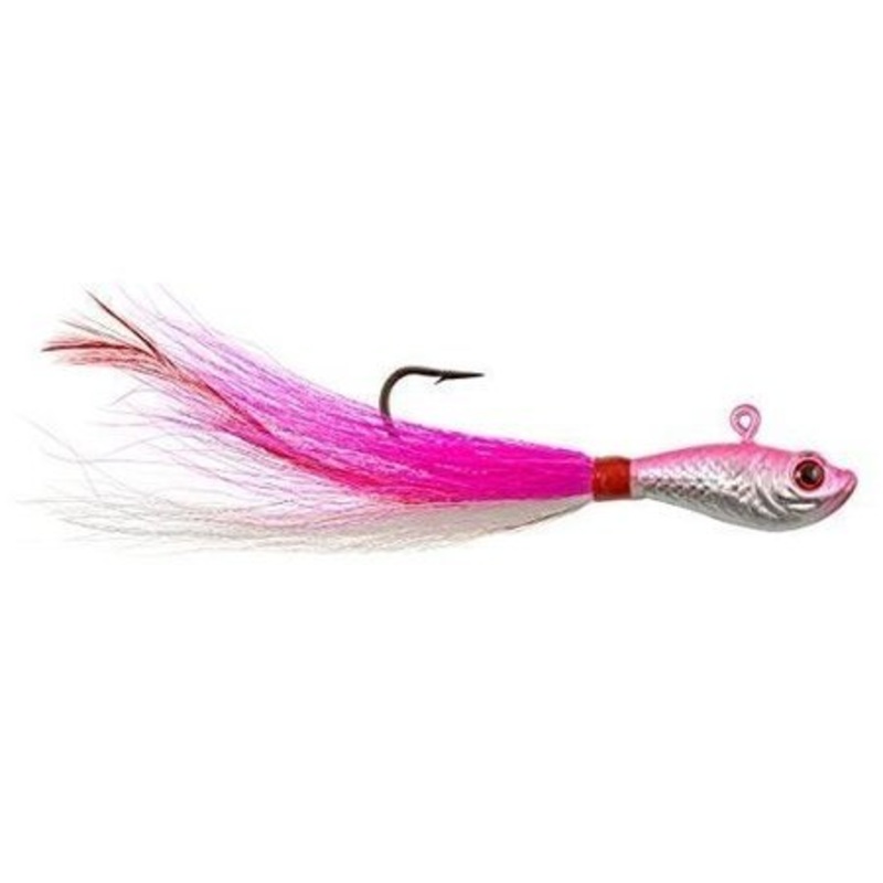 Hurricane 3D Eye Bucktail 1/2 Oz Pink/White Qty 1