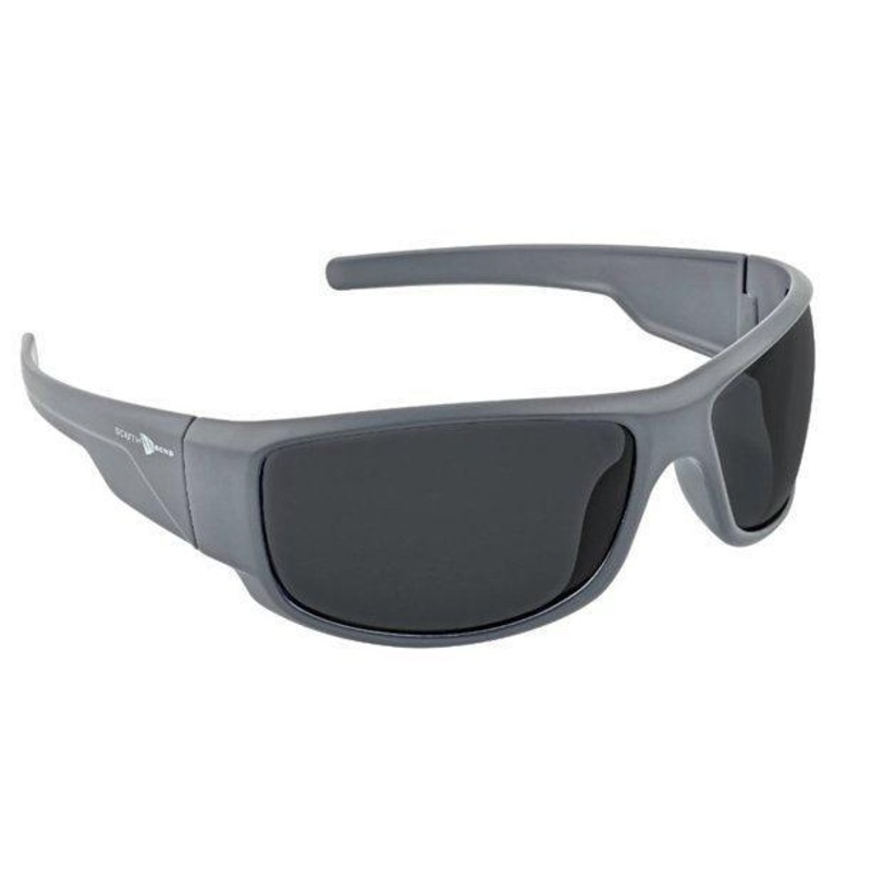 South Bend Polarized Sunglasses Black Frame Wrap Style Black Lens