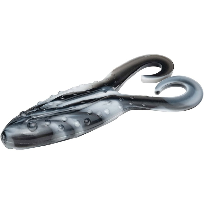 Strike King Gurgle Toad Jr 3-1/4 Black/White Swirl Qty 7