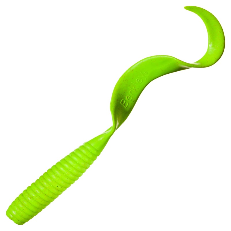 Berkley Saltwater Gulp Grub 8 Qty 3 Chartreuse