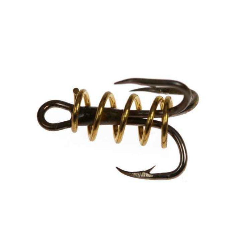 Eagle Claw 2X Strong Softbait with Spring Treble Hook Bronze QTY 36