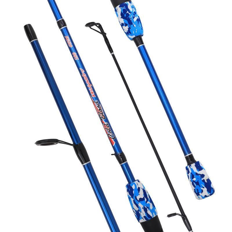 FAS Cold Blood Light Med Action Spinning Rod 2 Pc. 6' Blue Black Camo