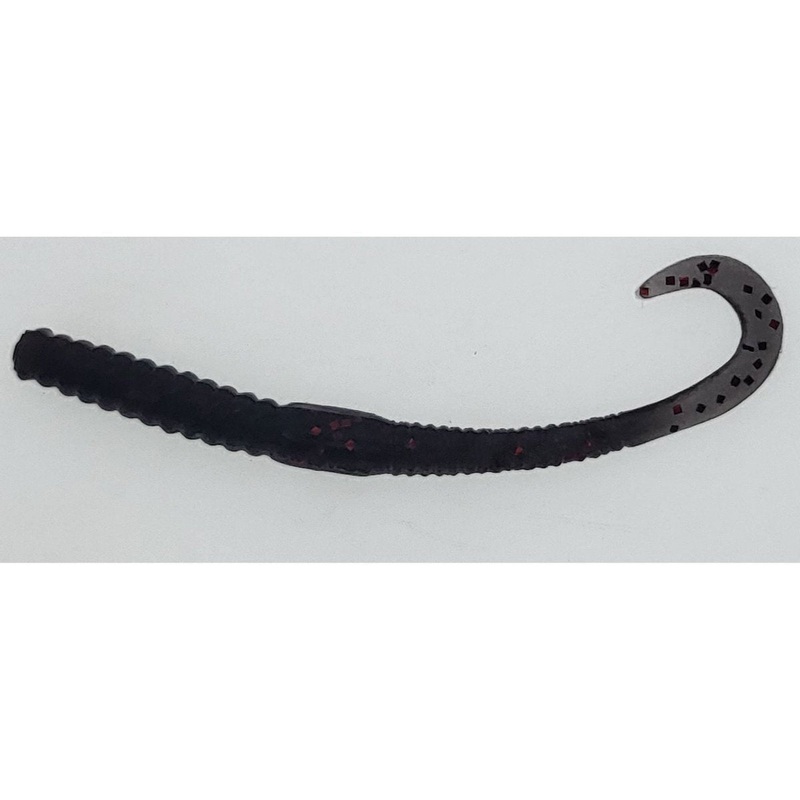 FAS Curly Tail Ribbed Worm 3 Copper Gray Red Flake Qty 20