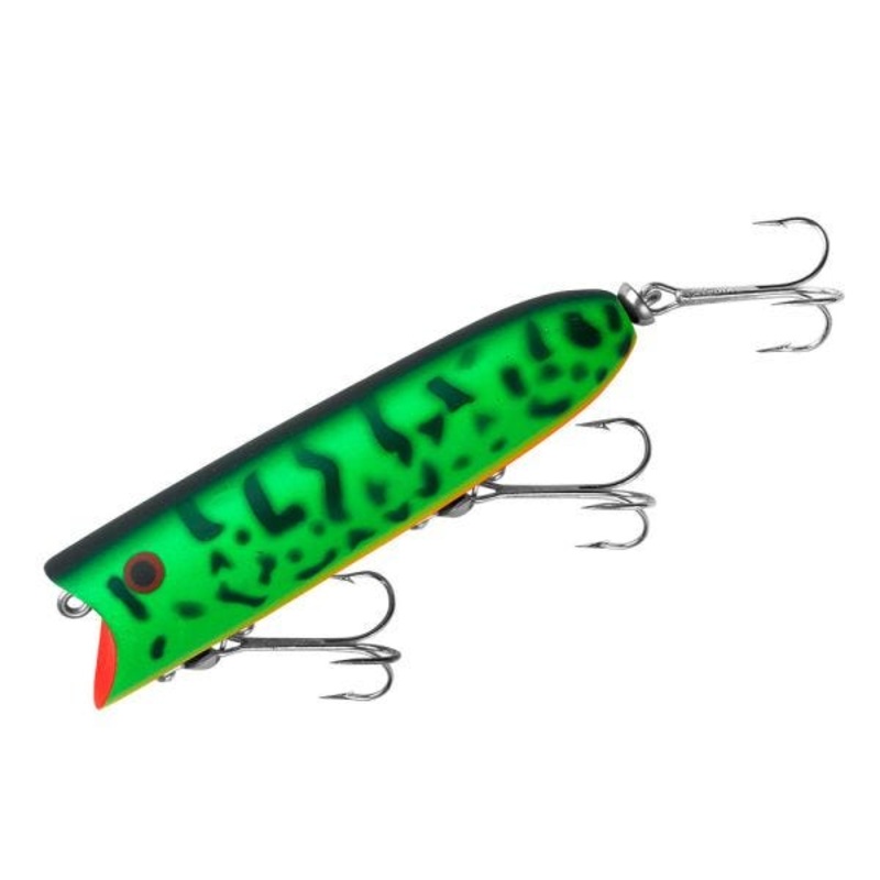 Heddon Lucky 13 Top Water Popper 3-3/4 5/8 Oz Fluorescent Green