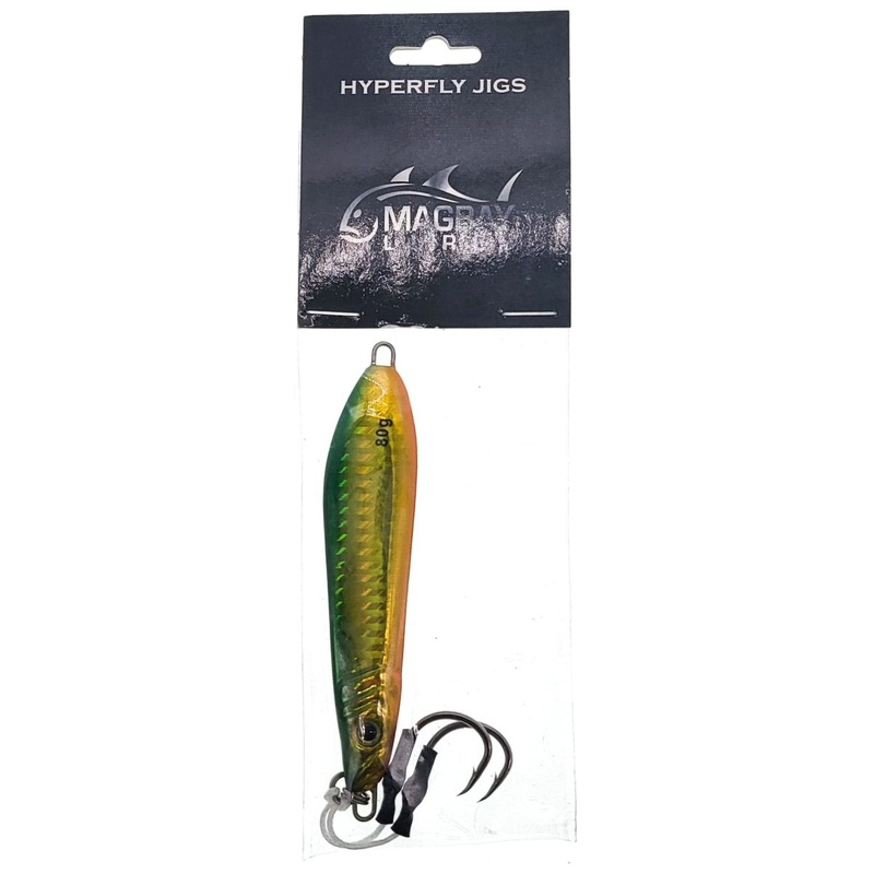 Magbay Lures Hyperfly Alacrity High Speed Jig 80G 4.25 Green/Orange Qty 1