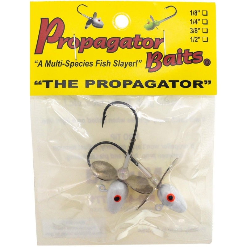 Propagator Bullethead Propeller Jig 3/8 oz. White Qty 2