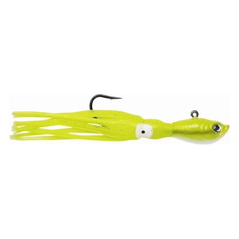 Spro Saltwater Squidtail Jig 3/8 Oz Crazy Chartreuse