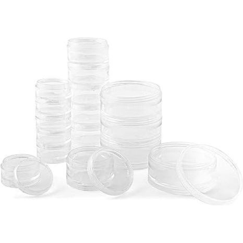 Danielson Stack Pack Jars 2-1/2 Dia 1-1/4 Depth Qty 4 Clear