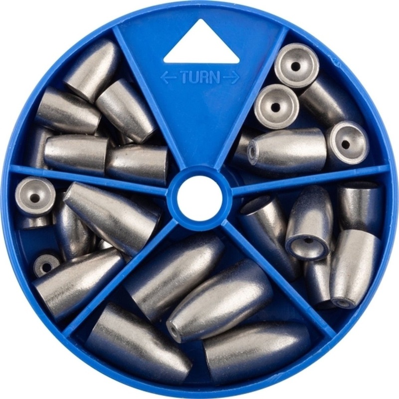 Danielson Worm Weight Steel Sinker Assortment 35-Pcs