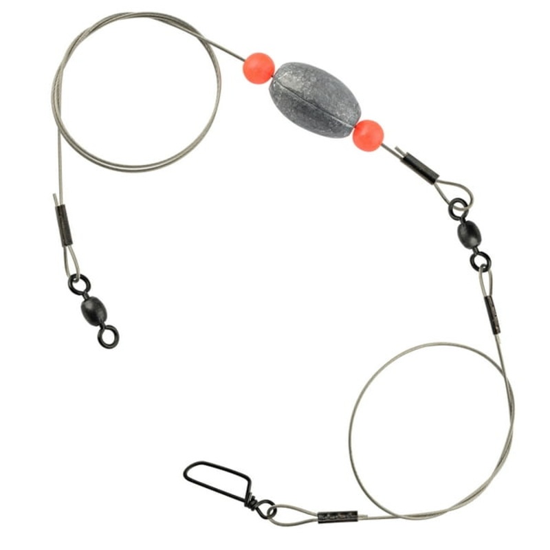 Hurricane Coated Steel Flounder Rig With 1 Oz Sinker 30 90Lb Test Qty 1